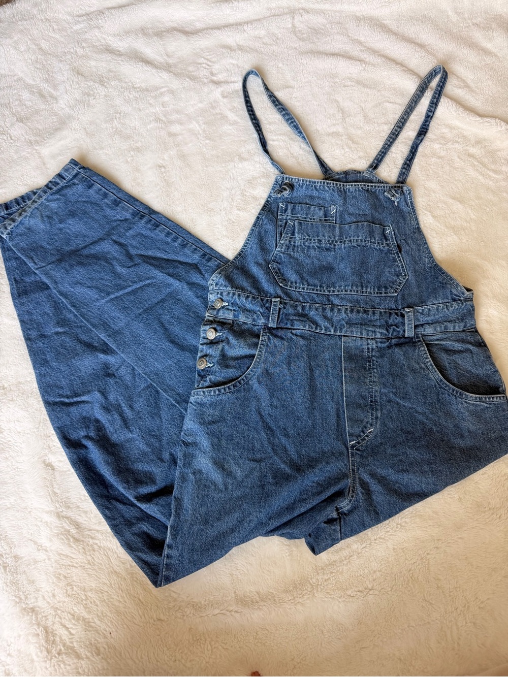 Women's Denim Overalls Jumpsuit in Blue